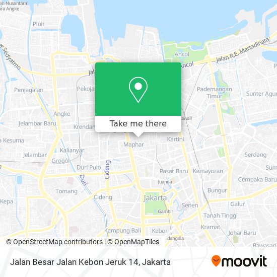 Jalan Besar Jalan Kebon Jeruk 14 map