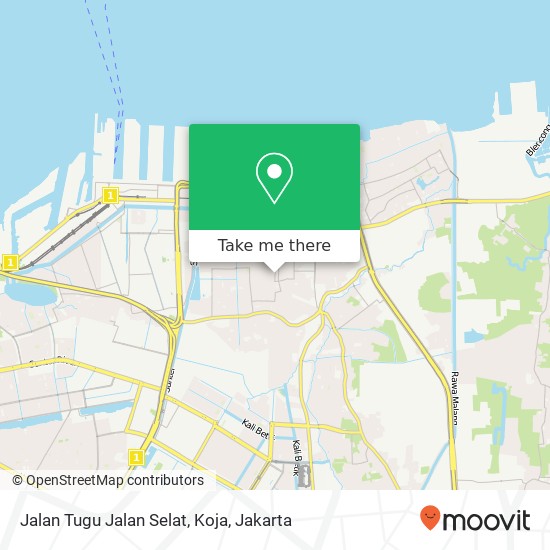 Jalan Tugu Jalan Selat, Koja map