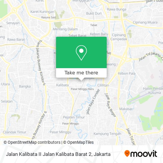 Jalan Kalibata II Jalan Kalibata Barat 2 map