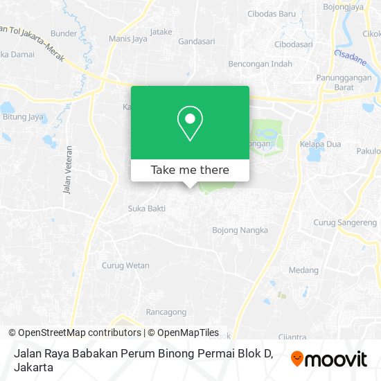 Jalan Raya Babakan Perum Binong Permai Blok D map