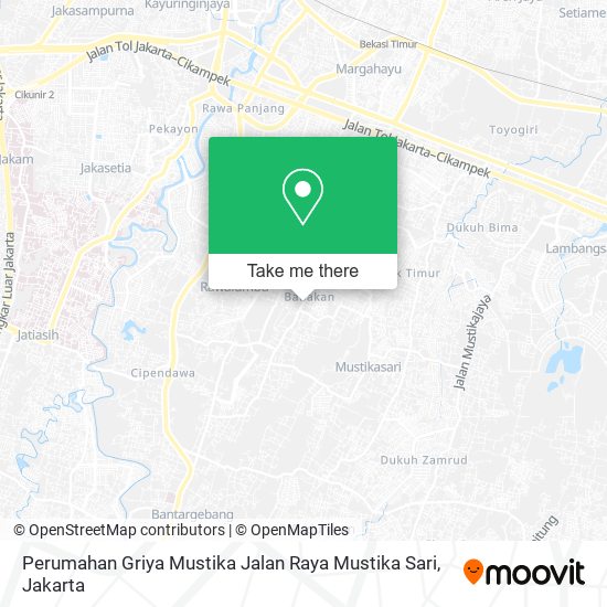 Perumahan Griya Mustika Jalan Raya Mustika Sari map