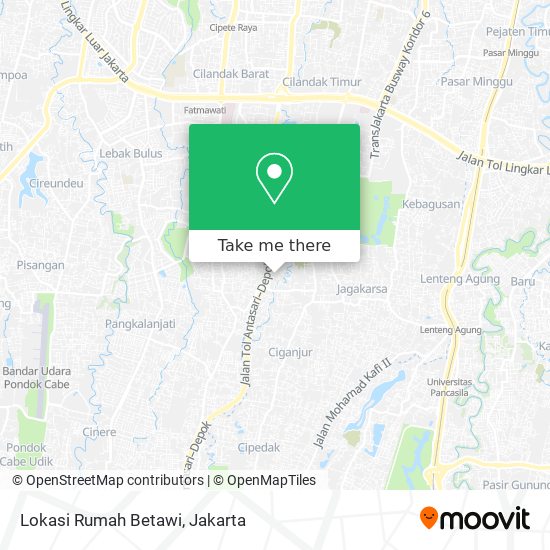 Lokasi Rumah Betawi map