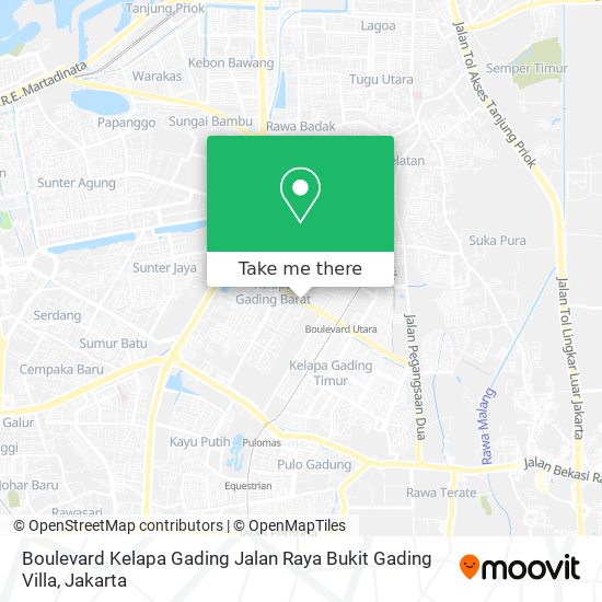 Boulevard Kelapa Gading Jalan Raya Bukit Gading Villa map