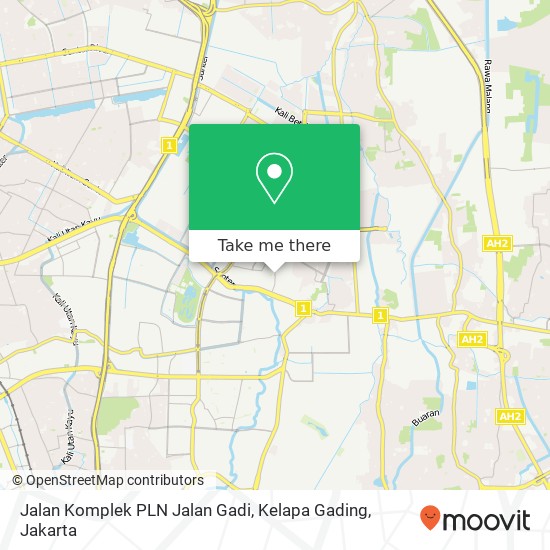 Jalan Komplek PLN Jalan Gadi, Kelapa Gading map