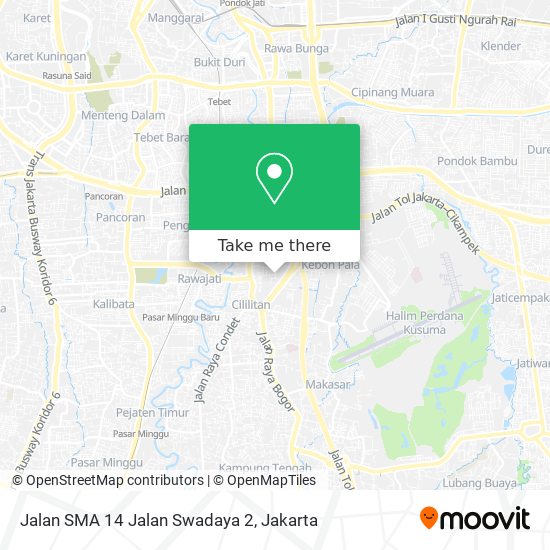 Jalan SMA 14 Jalan Swadaya 2 map