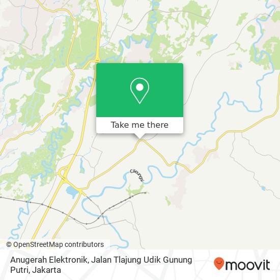 Anugerah Elektronik, Jalan Tlajung Udik Gunung Putri map