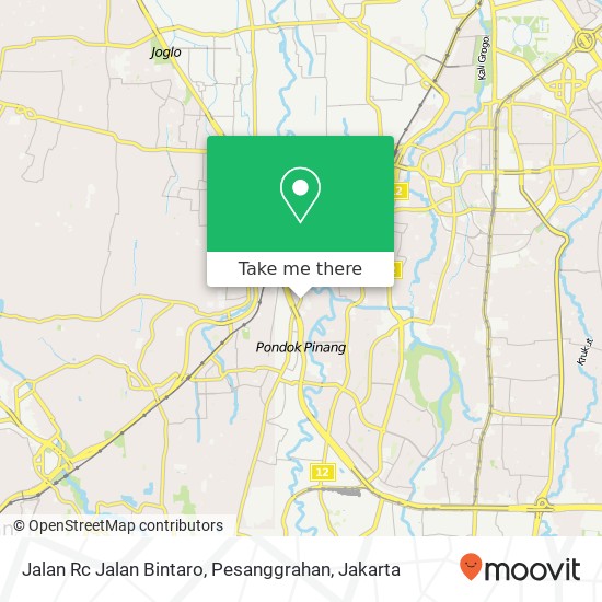 Jalan Rc Jalan Bintaro, Pesanggrahan map