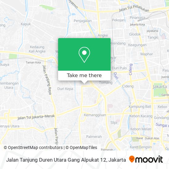 Jalan Tanjung Duren Utara Gang Alpukat 12 map