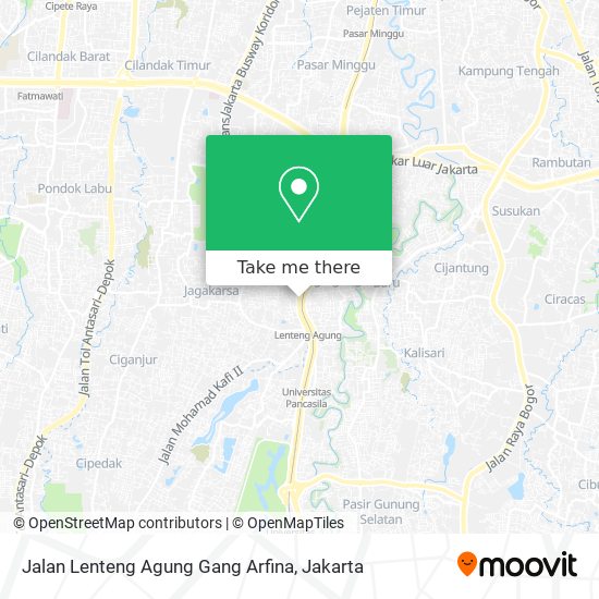 Jalan Lenteng Agung Gang Arfina map