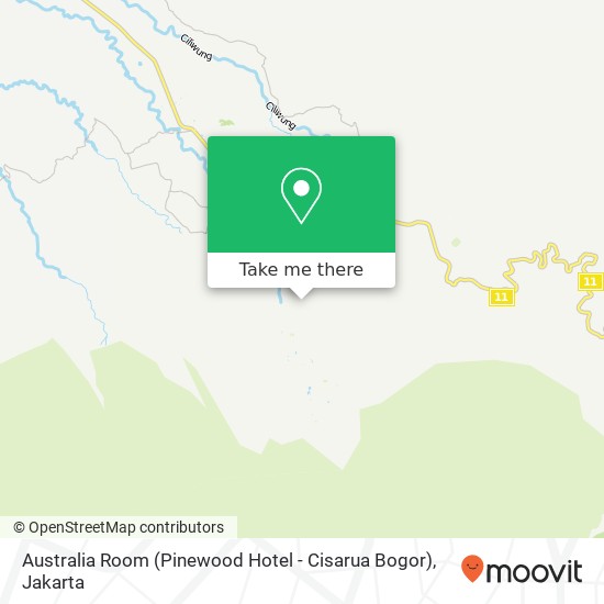 Australia Room (Pinewood Hotel - Cisarua Bogor) map