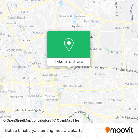 Bakso binakarya cipinang muara map