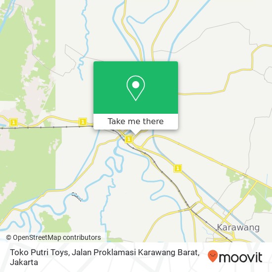 Toko Putri Toys, Jalan Proklamasi Karawang Barat map