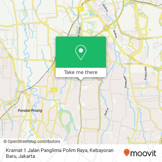 Kramat 1 Jalan Panglima Polim Raya, Kebayoran Baru map