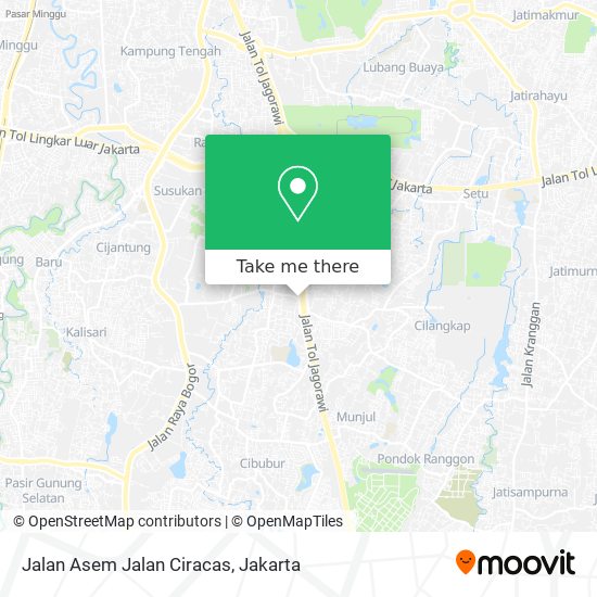 Jalan Asem Jalan Ciracas map