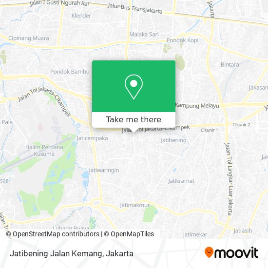 Jatibening Jalan Kemang map