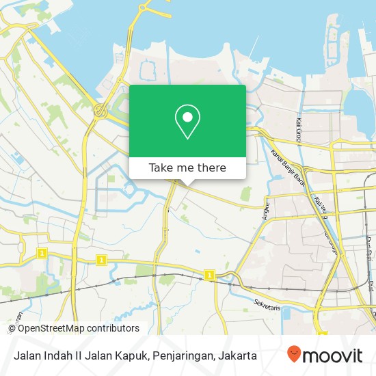 Jalan Indah II Jalan Kapuk, Penjaringan map