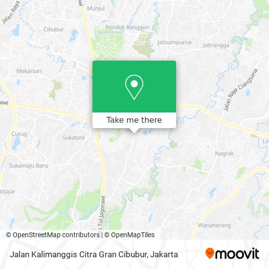 Jalan Kalimanggis Citra Gran Cibubur map