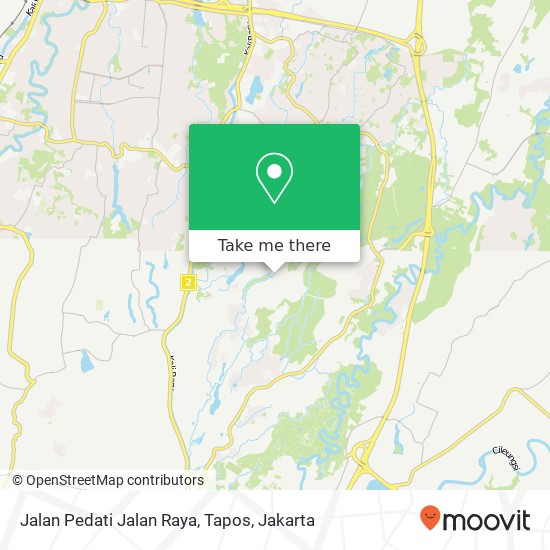 Jalan Pedati Jalan Raya, Tapos map