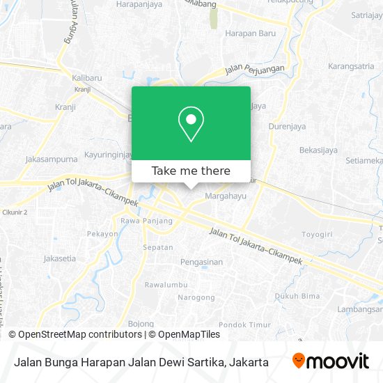 Jalan Bunga Harapan Jalan Dewi Sartika map