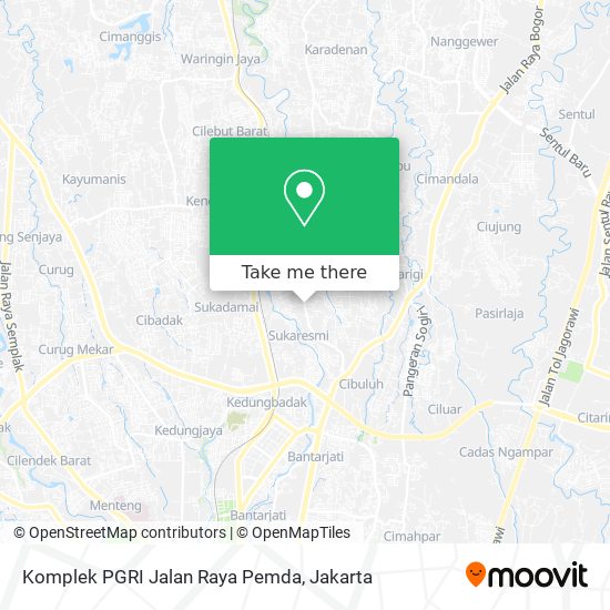 Komplek PGRI Jalan Raya Pemda map