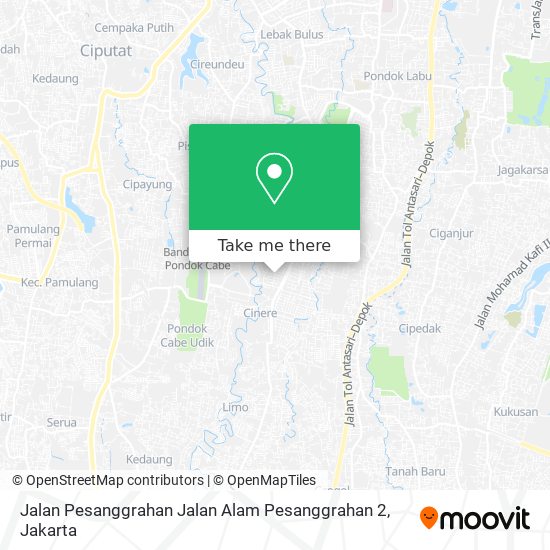 Jalan Pesanggrahan Jalan Alam Pesanggrahan 2 map