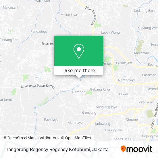 Tangerang Regency Regency Kotabumi map