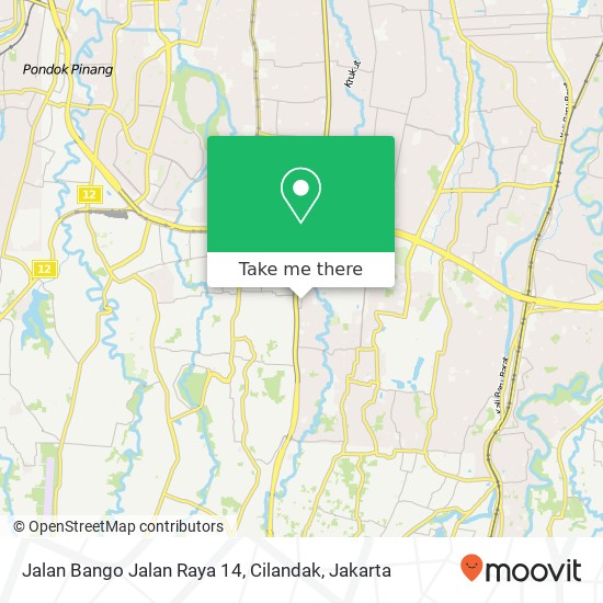 Jalan Bango Jalan Raya 14, Cilandak map