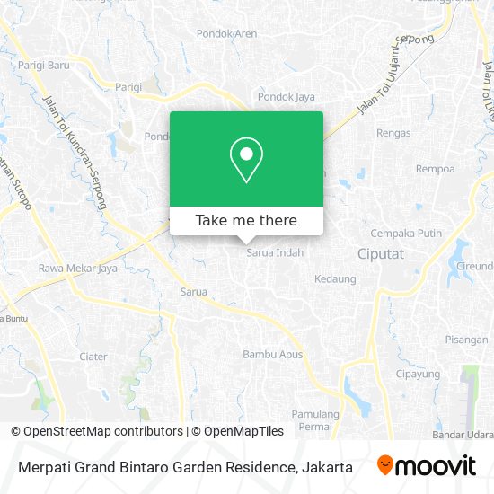 Merpati Grand Bintaro Garden Residence map