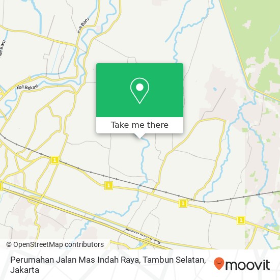 Perumahan Jalan Mas Indah Raya, Tambun Selatan map