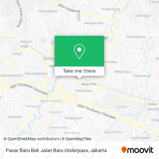 Pasar Baru Bek Jalan Baru Underpass map