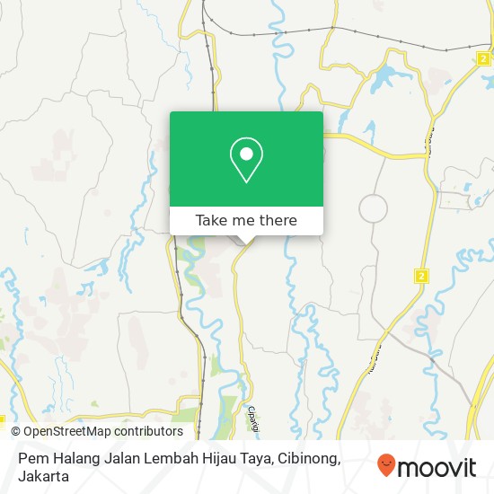 Pem Halang Jalan Lembah Hijau Taya, Cibinong map