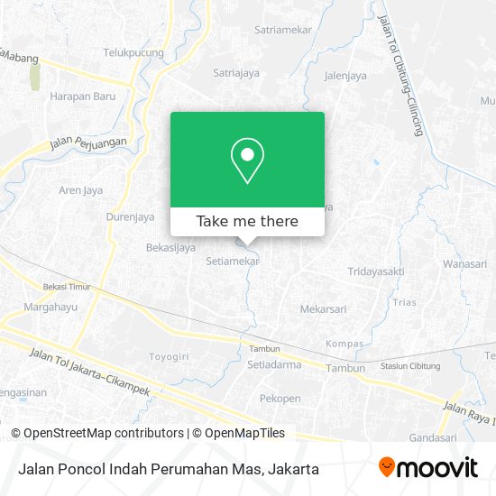 Jalan Poncol Indah Perumahan Mas map