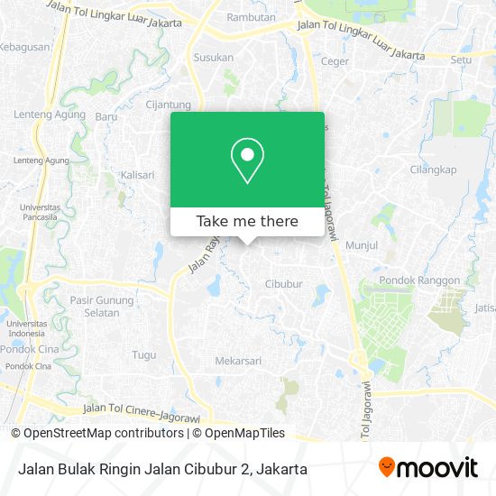 Jalan Bulak Ringin Jalan Cibubur 2 map