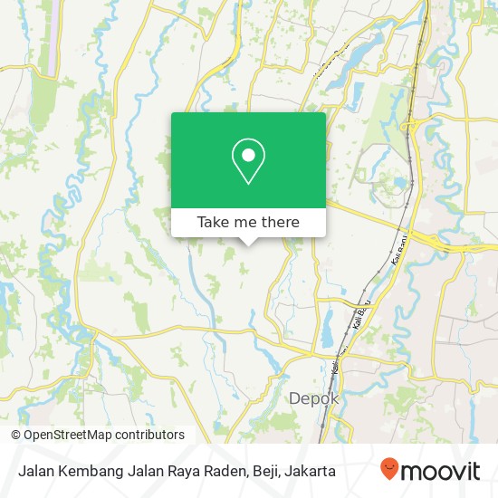 Jalan Kembang Jalan Raya Raden, Beji map