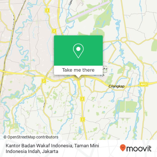 Kantor Badan Wakaf Indonesia, Taman Mini Indonesia Indah map