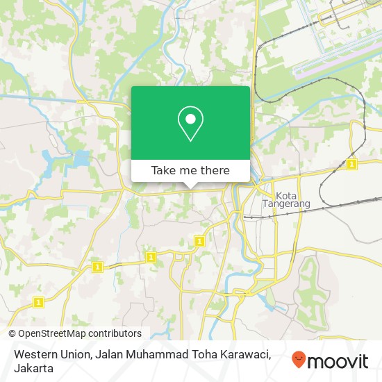 Western Union, Jalan Muhammad Toha Karawaci map