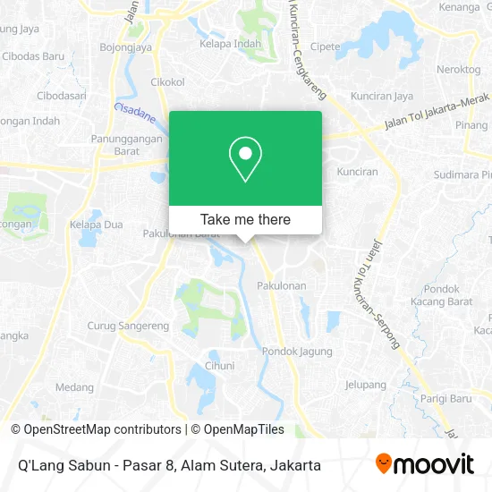 Q'Lang Sabun - Pasar 8, Alam Sutera map