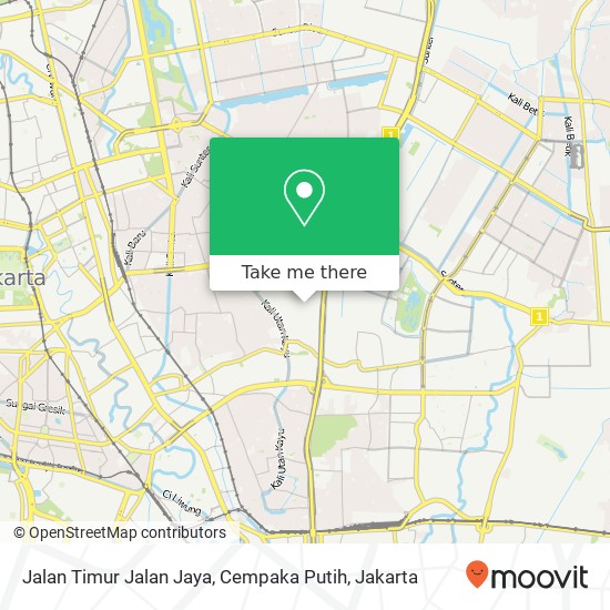 Jalan Timur Jalan Jaya, Cempaka Putih map