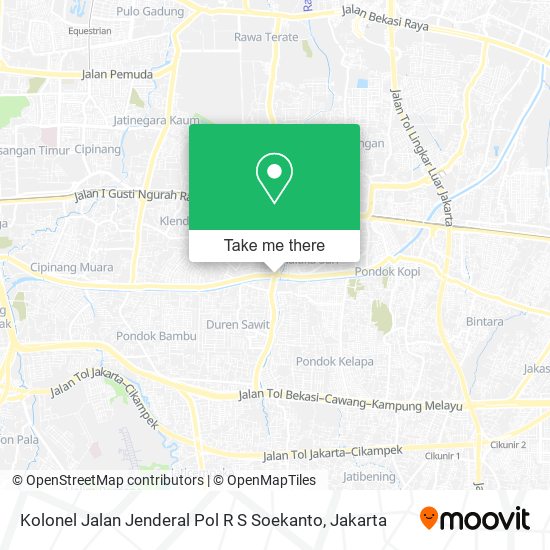 Kolonel Jalan Jenderal Pol R S Soekanto map