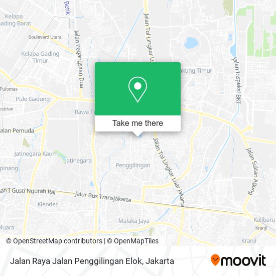 Jalan Raya Jalan Penggilingan Elok map