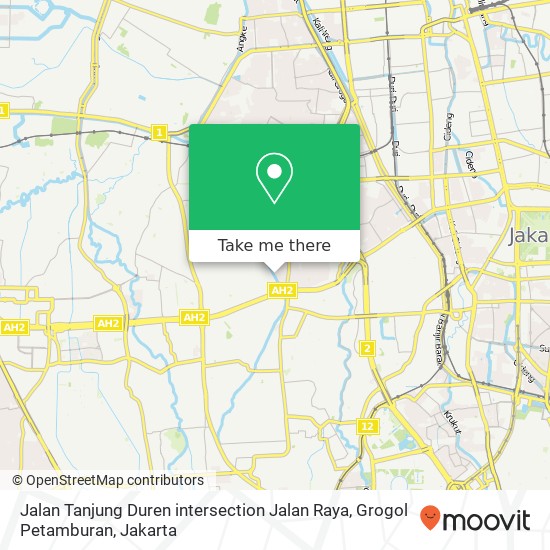 Jalan Tanjung Duren intersection Jalan Raya, Grogol Petamburan map