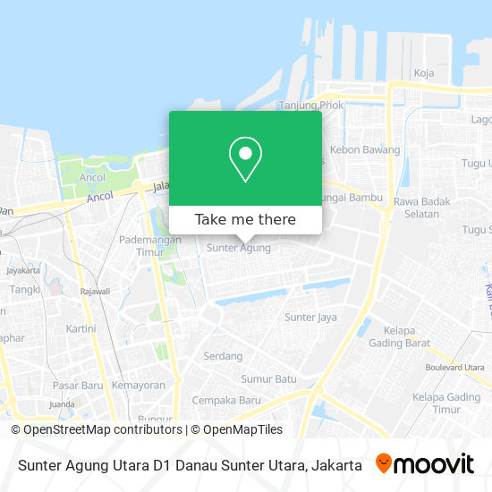 Sunter Agung Utara D1 Danau Sunter Utara map