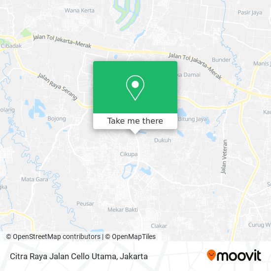 Citra Raya Jalan Cello Utama map