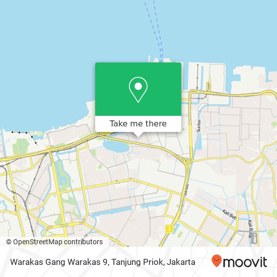 Warakas Gang Warakas 9, Tanjung Priok map