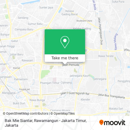 Bak Mie Siantar, Rawamangun - Jakarta Timur map