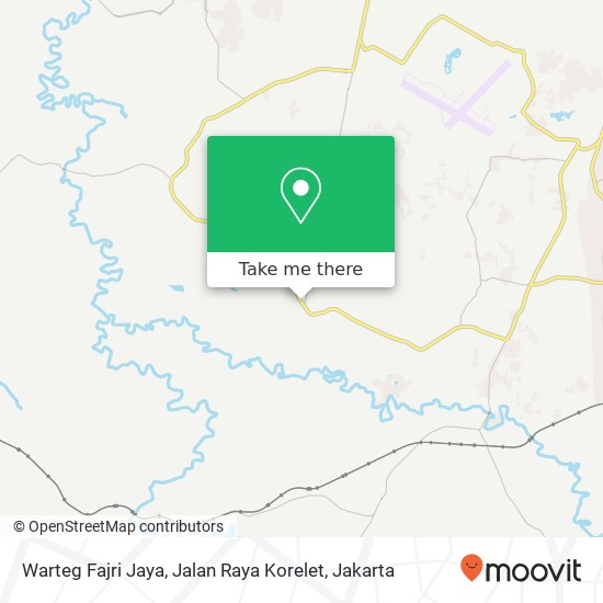 Warteg Fajri Jaya, Jalan Raya Korelet map