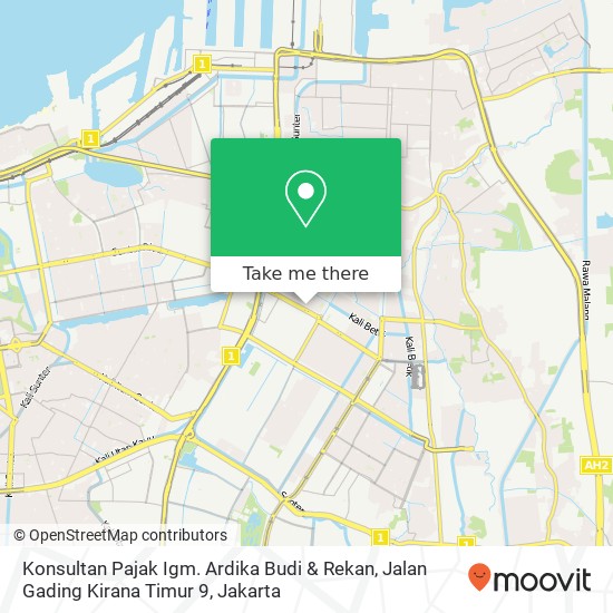 Konsultan Pajak Igm. Ardika Budi & Rekan, Jalan Gading Kirana Timur 9 map