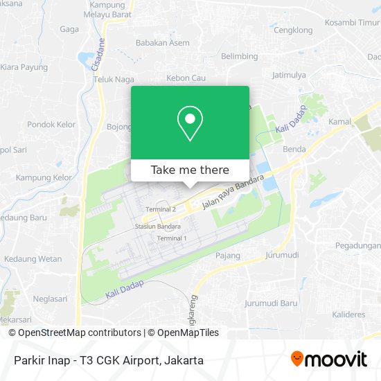 Parkir Inap - T3 CGK Airport map