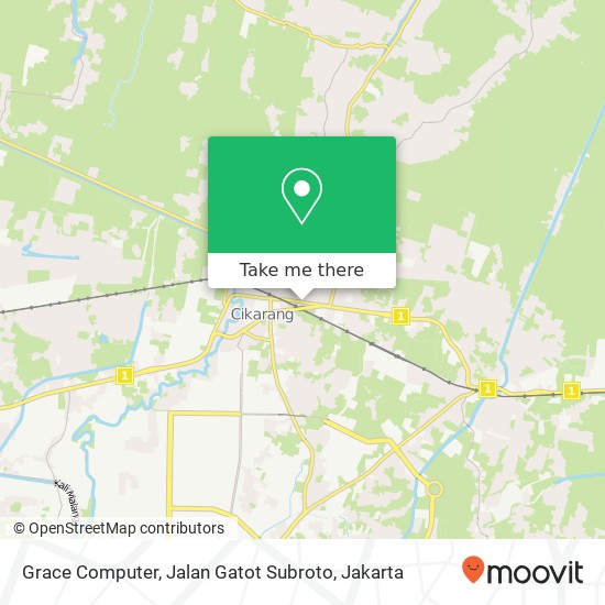 Grace Computer, Jalan Gatot Subroto map