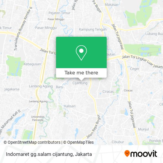 Indomaret gg.salam cijantung map